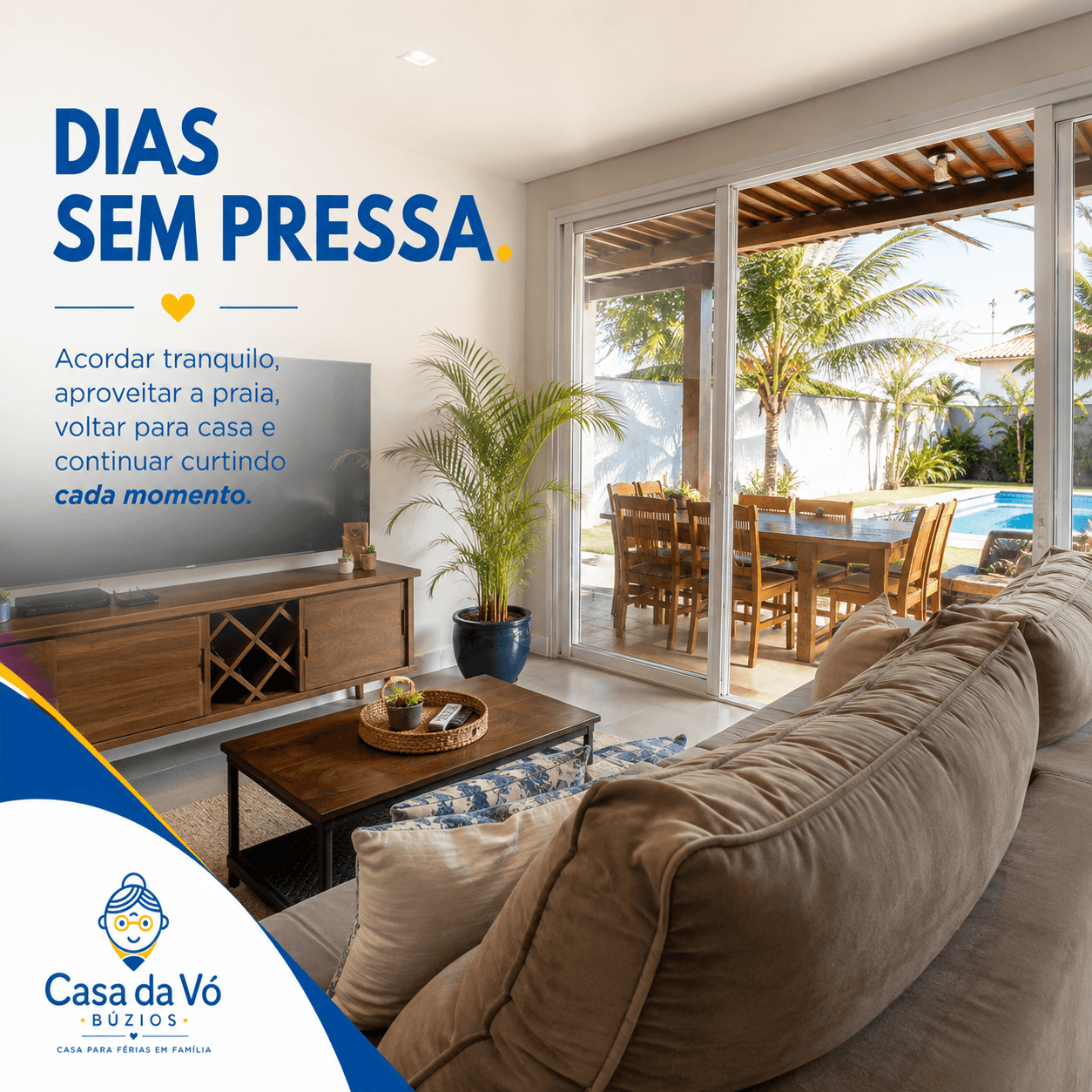 Pieza editorial Dias sem pressa para Casa da Vo