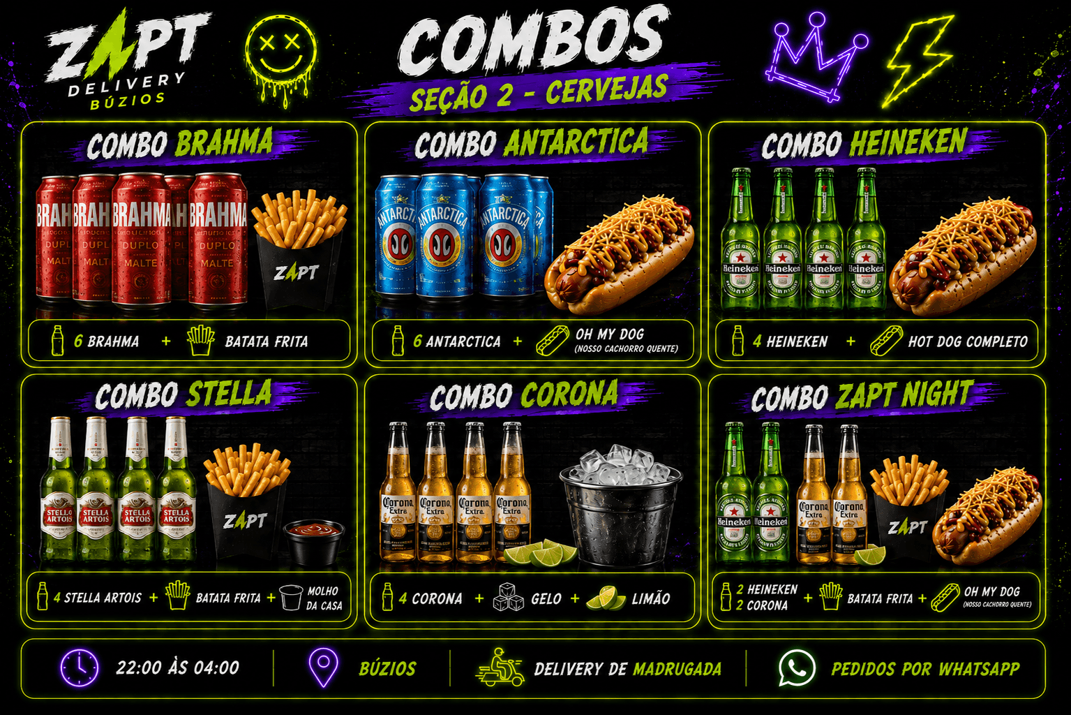 Combos de cervejas ZAPT